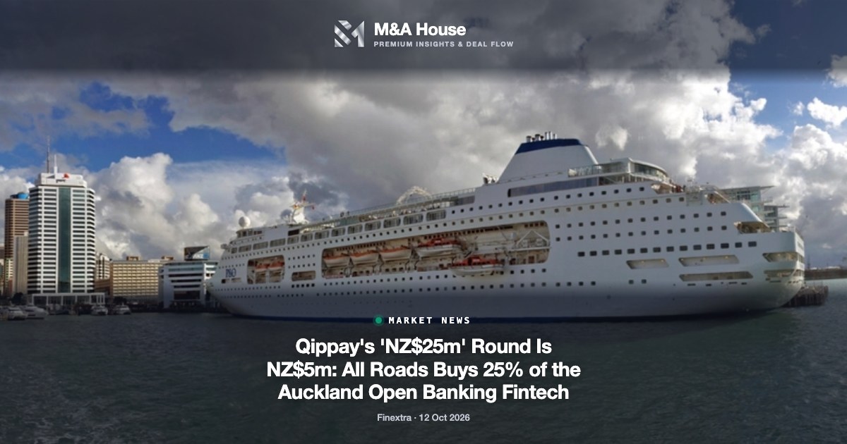 Qippay's 'NZ$25m' Round Is NZ$5m: All Roads Buys 25% of the Auckland Open Banking Fintech